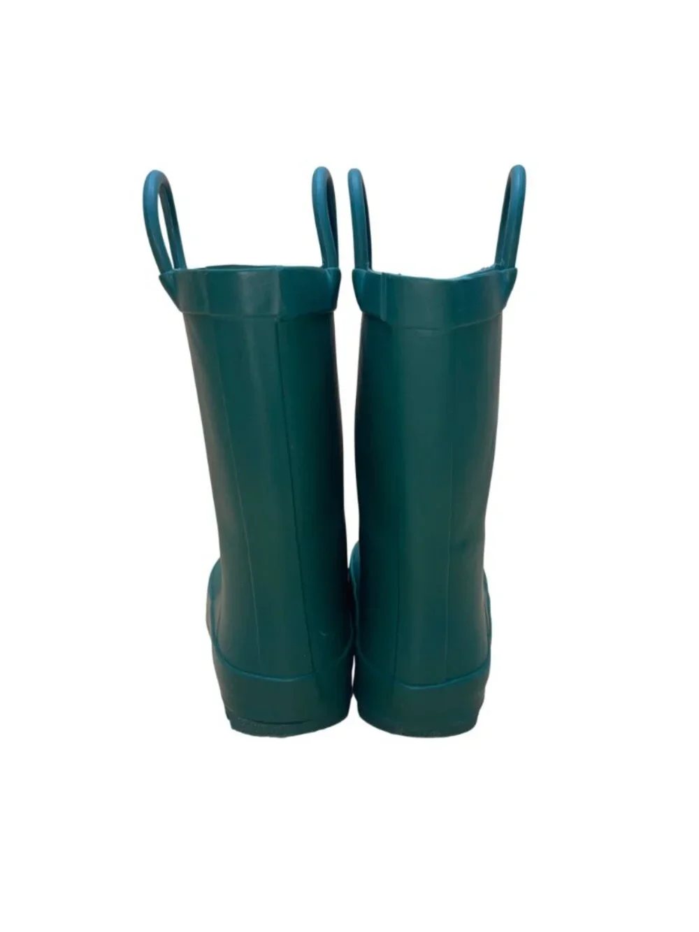 Mysoft Kids Teal Rubber With Handles Waterproof Rain Boots Size 9